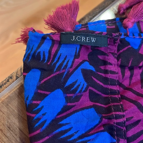 J.Crew cotton and fringe edged BOHO infinity scarf - Picture 3 of 3